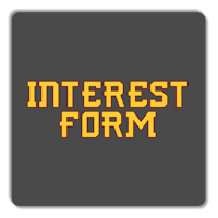 an interest form sticker on a black background