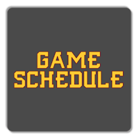 the game schedule logo on a black background